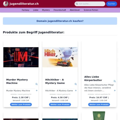 Screenshot jugendliteratur.ch