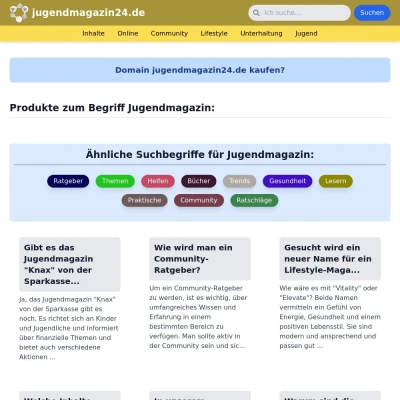 Screenshot jugendmagazin24.de