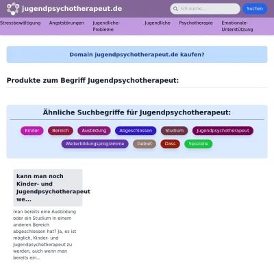 Screenshot jugendpsychotherapeut.de