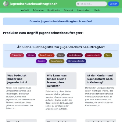 Screenshot jugendschutzbeauftragter.ch