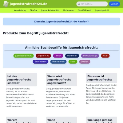 Screenshot jugendstrafrecht24.de