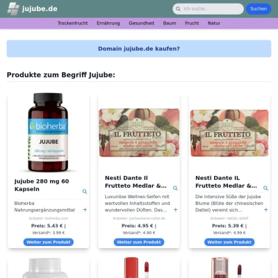Screenshot jujube.de