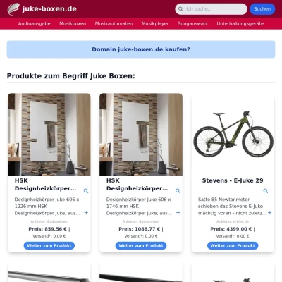 Screenshot juke-boxen.de