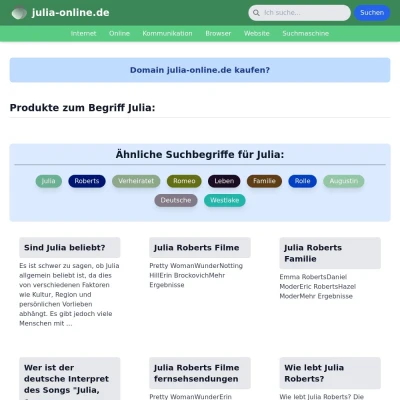 Screenshot julia-online.de