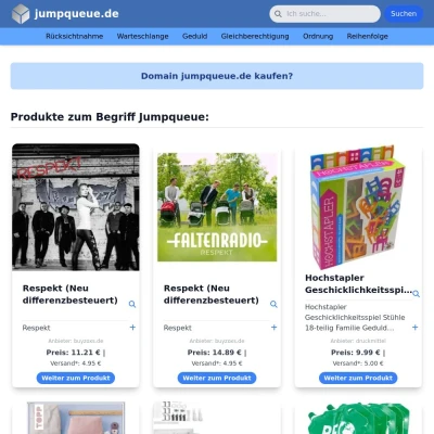 Screenshot jumpqueue.de