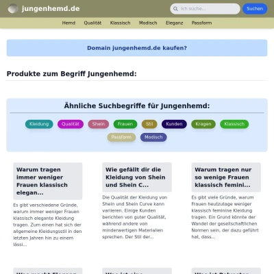 Screenshot jungenhemd.de