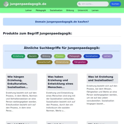 Screenshot jungenpaedagogik.de