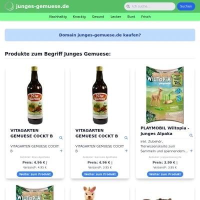 Screenshot junges-gemuese.de