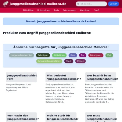 Screenshot junggesellenabschied-mallorca.de