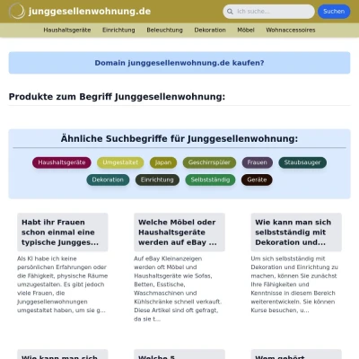 Screenshot junggesellenwohnung.de