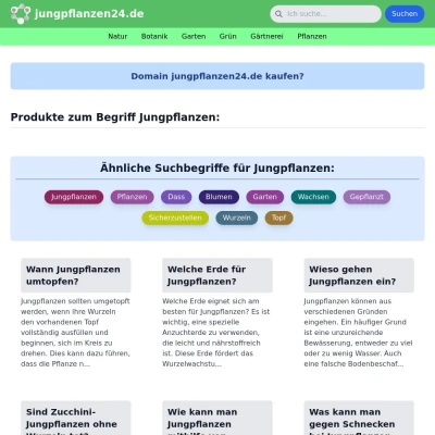 Screenshot jungpflanzen24.de