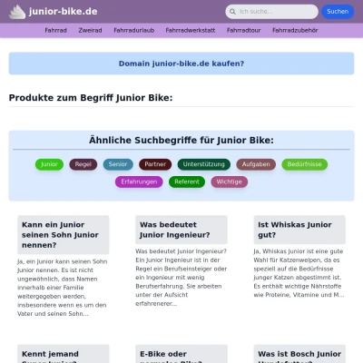 Screenshot junior-bike.de