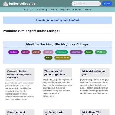 Screenshot junior-college.de