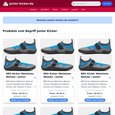 Screenshot junior-kicker.de