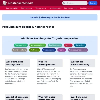 Screenshot juristensprache.de