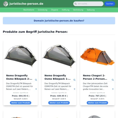Screenshot juristische-person.de