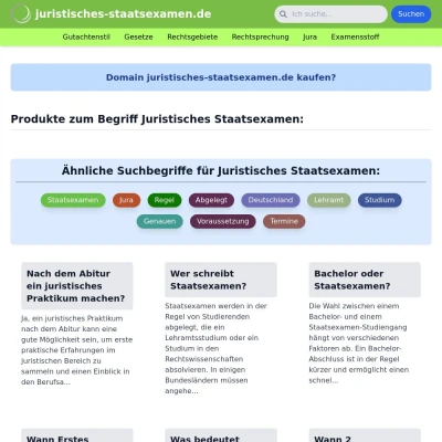 Screenshot juristisches-staatsexamen.de