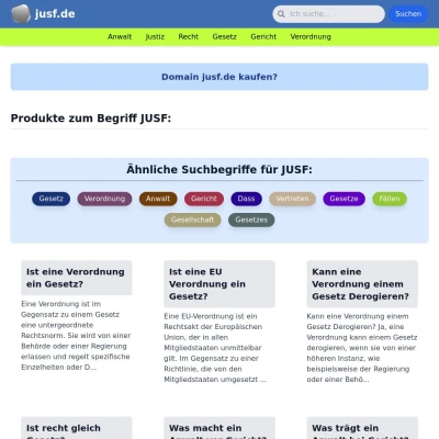 Screenshot jusf.de