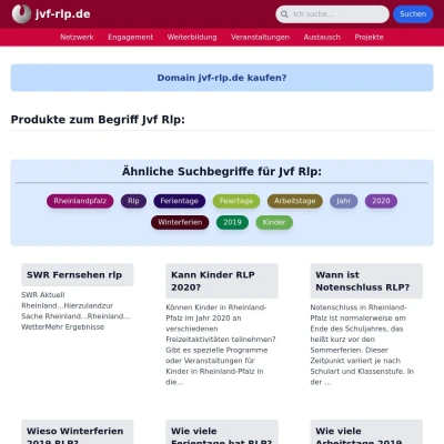 Screenshot jvf-rlp.de