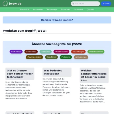 Screenshot jwsw.de