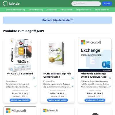 Screenshot jzip.de