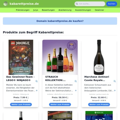 Screenshot kabarettpreise.de