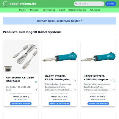 Screenshot kabel-system.de