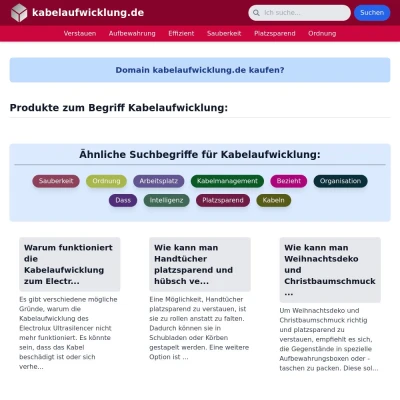 Screenshot kabelaufwicklung.de