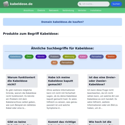 Screenshot kabeldose.de