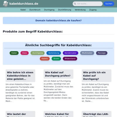 Screenshot kabeldurchlass.de