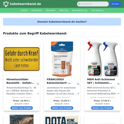 Screenshot kabelwarnband.de