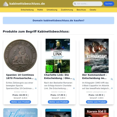 Screenshot kabinettsbeschluss.de