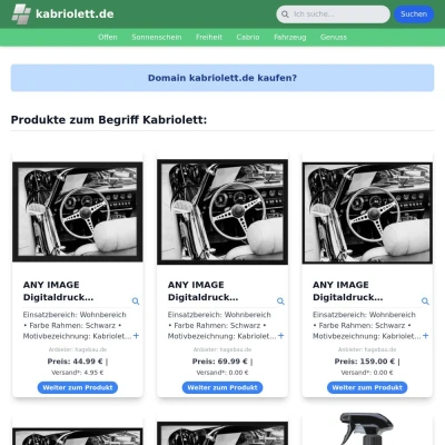 Screenshot kabriolett.de