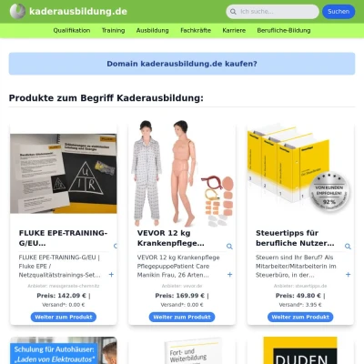 Screenshot kaderausbildung.de