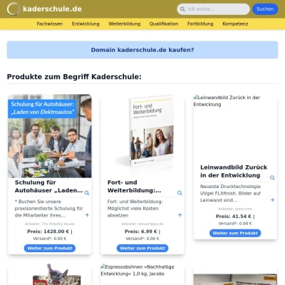 Screenshot kaderschule.de