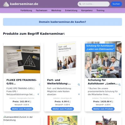 Screenshot kaderseminar.de