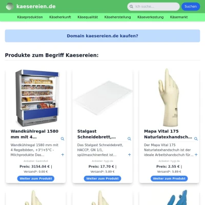 Screenshot kaesereien.de