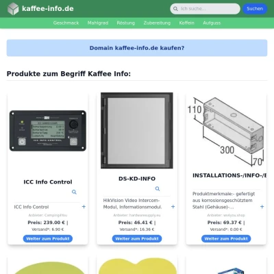 Screenshot kaffee-info.de