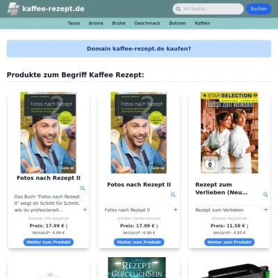 Screenshot kaffee-rezept.de