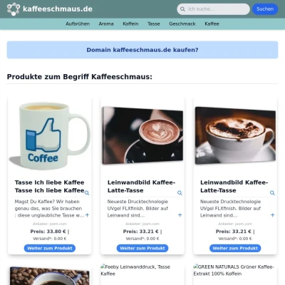 Screenshot kaffeeschmaus.de