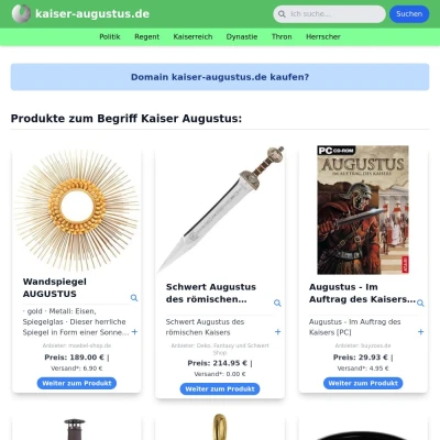 Screenshot kaiser-augustus.de