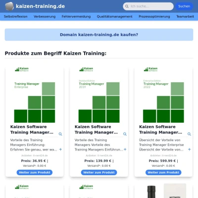 Screenshot kaizen-training.de