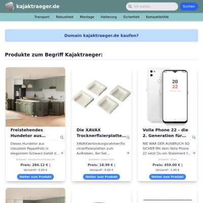 Screenshot kajaktraeger.de