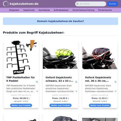 Screenshot kajakzubehoer.de