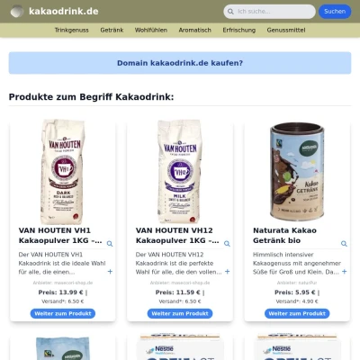 Screenshot kakaodrink.de