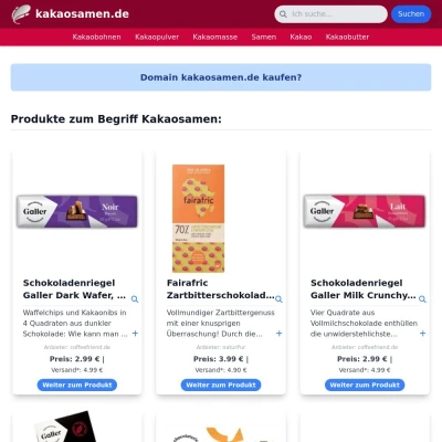 Screenshot kakaosamen.de