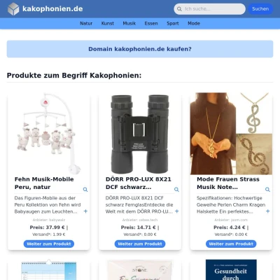 Screenshot kakophonien.de