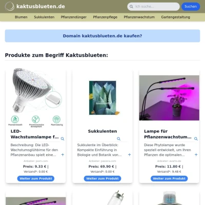 Screenshot kaktusblueten.de