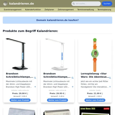 Screenshot kalandrieren.de