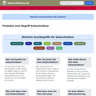 Screenshot kalaschnikow.de